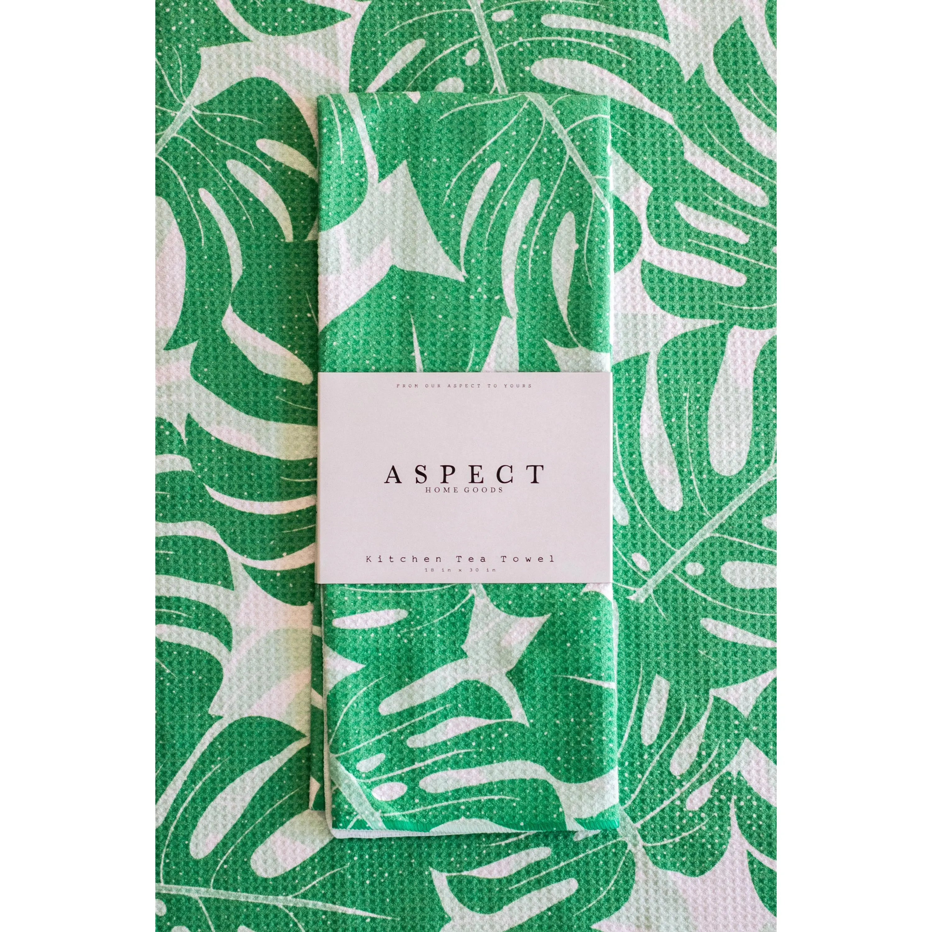 Monstera Kitchen Tea Towel