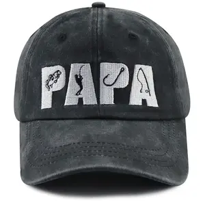 Fishing Gifts for Men, Funny Fish Papa Hat, Fishing Accessories Baseball Cap, Christmas Father's Day Retirement Birthday Gifts for Dad Grandpa Husband