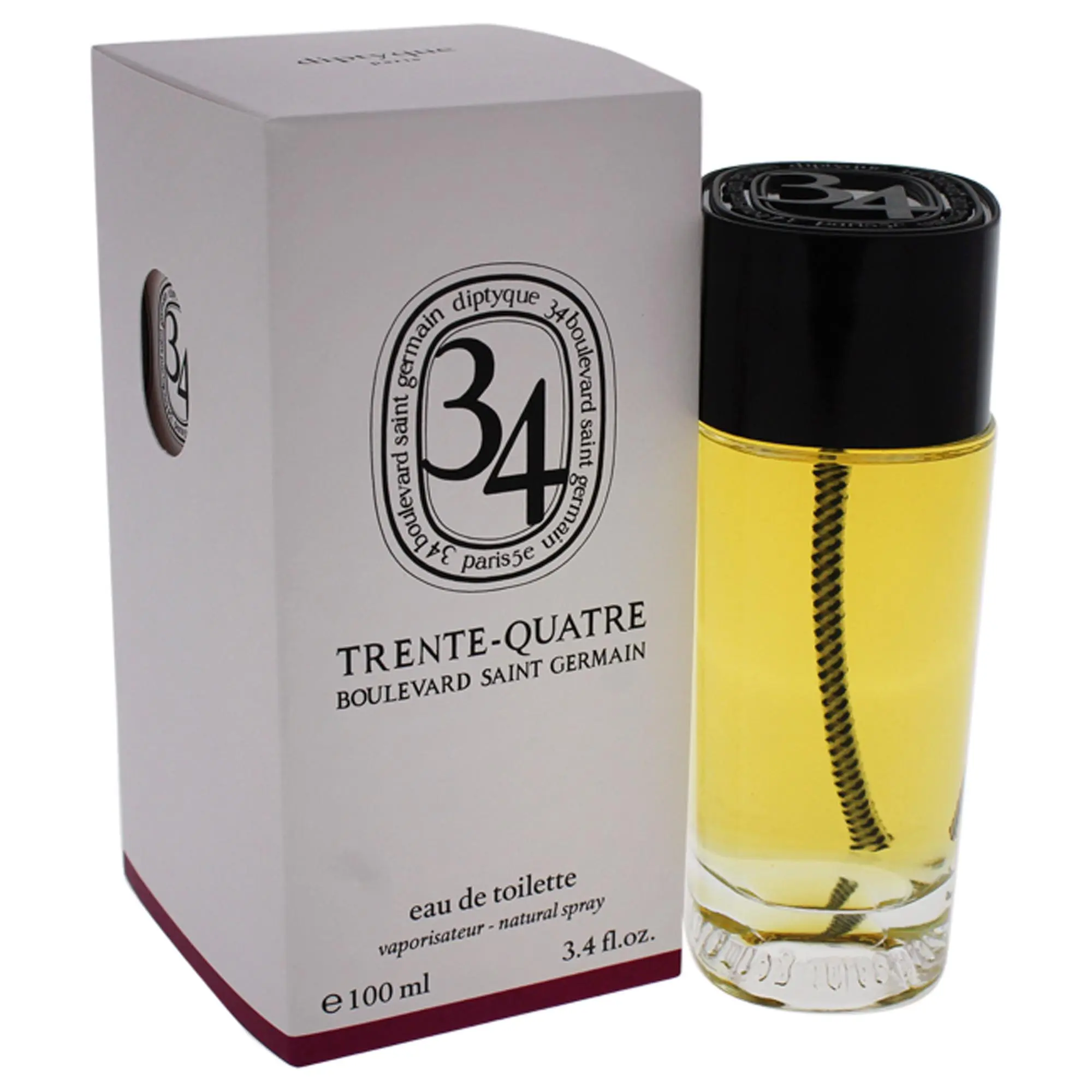 34 Boulevard Saint Germain by Diptyque, Women's Perfume - 3.4 oz (100ml) EDT Spray Bottle, Refined Aroma, Minimalist Design, Perfumes For Women