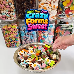 Build Your Own Crazy Forms Gummy Mix Sweet Candy ( NOT SOUR) Cupcakes, Dinosaurs, Brains, Eggs, Gators, Ice Cream (Select your Flavor )