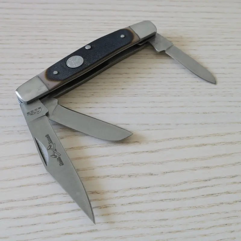4” Stockman Knife Classic Folding Pocket Knife 3 Blades Sharp Modern Work Edc