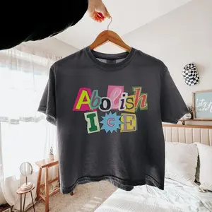 Abolish ICE Boxy Top – Pro Immigrant Rights, No Human Is Illegal, Protest Graphic
