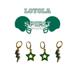 Loyola Maryland Spirit Earring Stack For Greyhounds Game Day