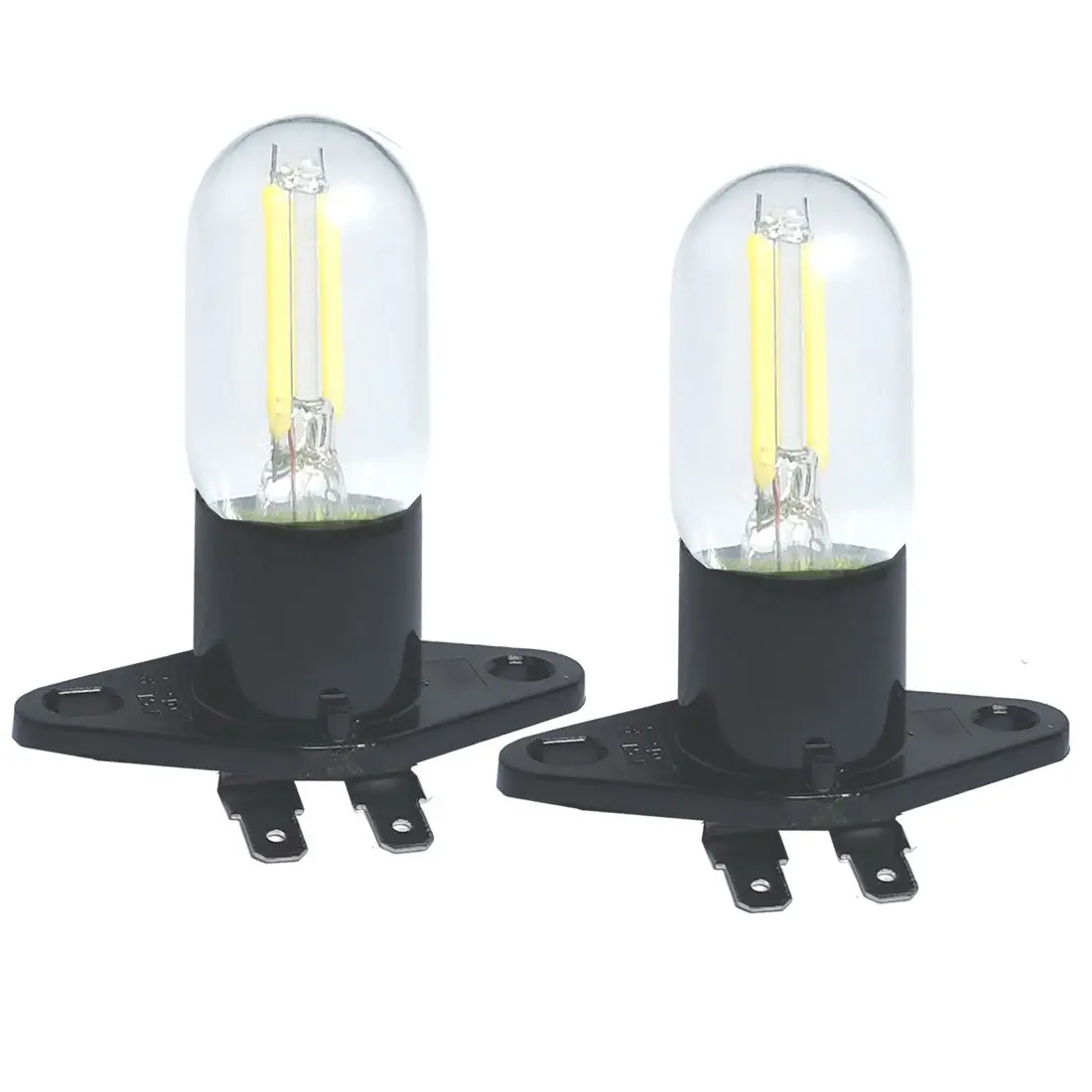 Led Filament Light 1.5w Z187 Microwave Bulb 125v 20w Equivalent Incandescent Lamps for Galanz Refrigerator Microwave Oven Electrical Range Hood Indicator Light (2 Pack, Z187 Base,5000K)