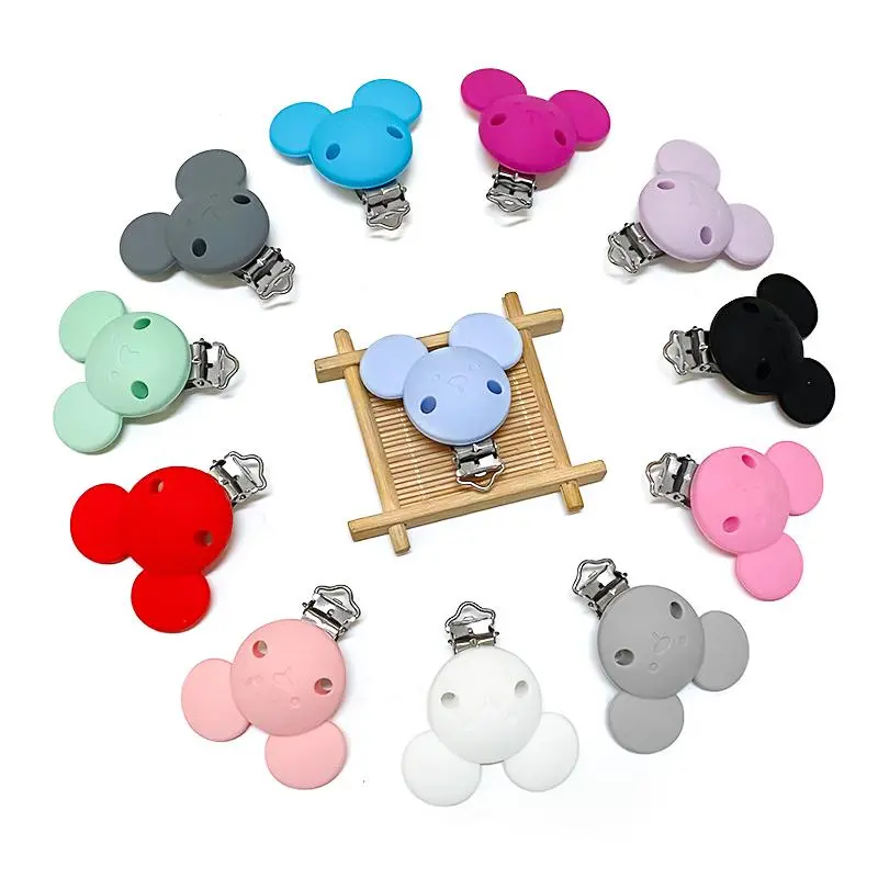 3pcs Silicone Pacifier Clip Pacifier Chain Holder Soother Nursing Clips BPA Free Pacifier Chain Accessories