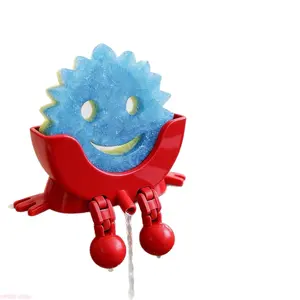 Funny Drainage Dish Sponge Holder，Sink Organizer for Sponge Daddy And Dish Mommy，Modern Anti Fouling Household Accessory for Kitchen Cleaning Dishwashing And Daily Home Use fathersdaygift