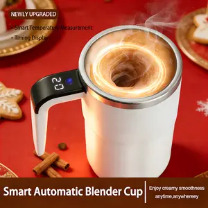 【Smart Timing & Smooth Blending,Temperature Lock 】Smart Electric Self-Stirring Coffee Mug juicer with LCD Display Thermometer Rechargeable Automatic Stirring juicer Cup for Milk Cocoa Coffee Multifunctional Juicer TikTok Trend Gift Idea home&office