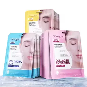 BIOAQUA BioGlow Collagen Anti Aging Facial Mask with Hyaluronic Acid & Peptides for Hydrating & Firming Skin 25g Radiant
