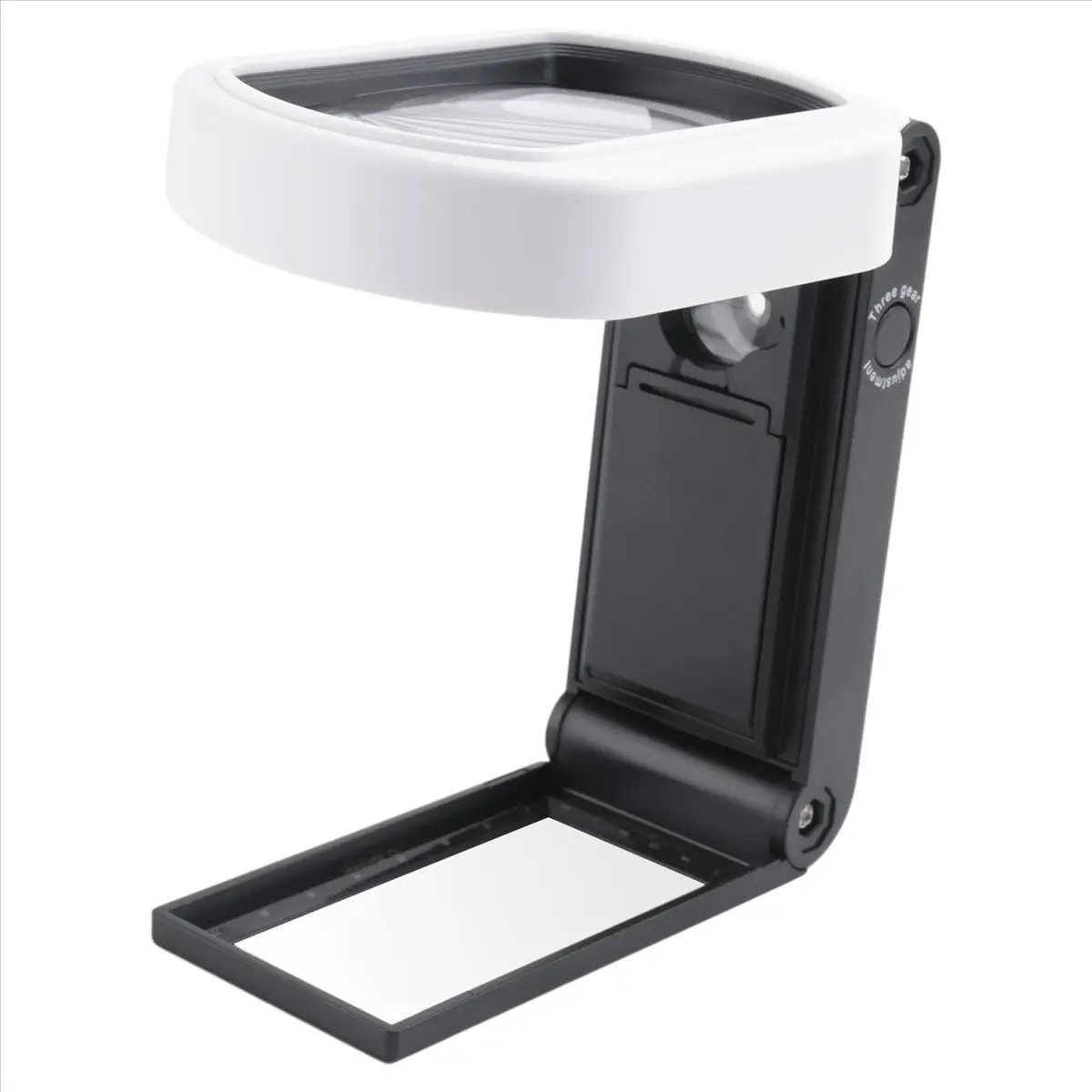 Magnifying Glass with Light, 25X 10X Rechargeable Handheld and Standing Magnifier for Reading, Inspection, Jewelry