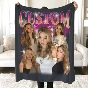 Custom Photo Blanket, Personalized Blanket, Custom Girlfriend Gift, Custom Boyfriend Gift, Fan Merch, Custom Face Blankets, Custom Idol Gift