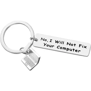 Computer Programmer Gift Keychain Funny Keychain Gift No I Will Not Fix Your Computer Keychain For Science Tech Developer Gift Geek Gift Computer Science Gift Birthday Christmas Gift for Men