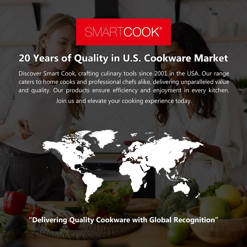 Smart Cook 11” & 13” Non-stick  Round Comal Pan with, Utensils Set and Taco Warmer –Even-Heating Surface with Durable Metal Handle,Lightweight, Comals para Tortillas, Perfect for All Stove-Tops pots and