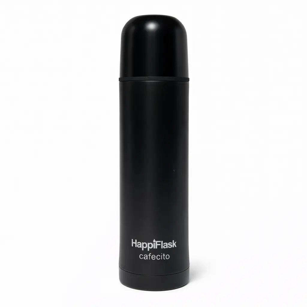 Stainless Steel Double-Wall Insulated Portable Vacuum Flask Bottle - Classic Silver & Black Insulated Travel Tumbler, Double-Lined Antispill Leak-Free Coffee Vacuum Flask for Hot & Cold Beverages (Kitchenware, Drinkware), Double-Lined Vacuum Flasks