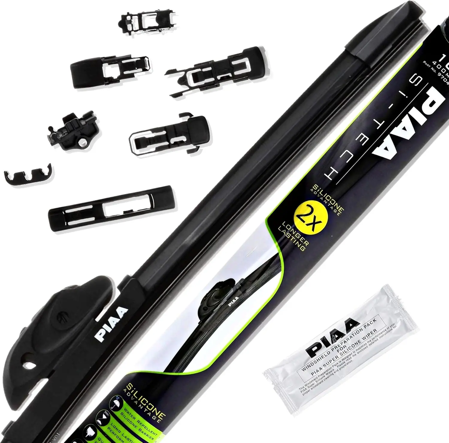 PIAA   inch Silicone Wiper Blade SiTech (mm) Premium AllSeason OEM Automotive Replacement Windshield Wiper Blades (Pack of )