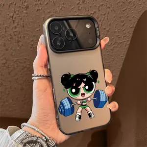 Energetic Weight-lifting Girl Phone Case for iPhone 17 AIR 17 PRO 16 PRO 15  PRO MAX  14 PLUS 13 PRO 12 11 PRO XS MAX X XR Samsung Galaxy S25 Ultra S24 S23 S22 Plus  series(anti-drop hard shell) shockproof mobilephone protective cover