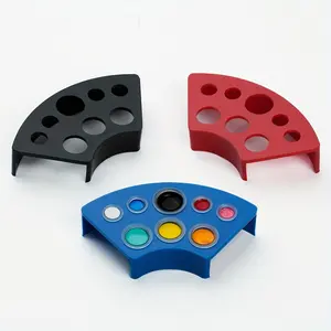 5pc Durable Ink Trays, Ink Holder Trays 8-Hole Fan-Shaped Ink Holder Trays,No-Smell, Easy-to-Clean, Ideal for Tattoo Artists and Beginners - Space-Saving Design for Efficient Wor Tattoo Equipment Supply