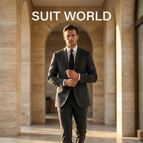 Douglas&Grahame Men's 98% Wool 2-Piece Suit, Perfect Fit Single-Breasted Two-Button Notch Lapel Blazer & Dress Pants, Business Office Wedding Groom Formal Suit