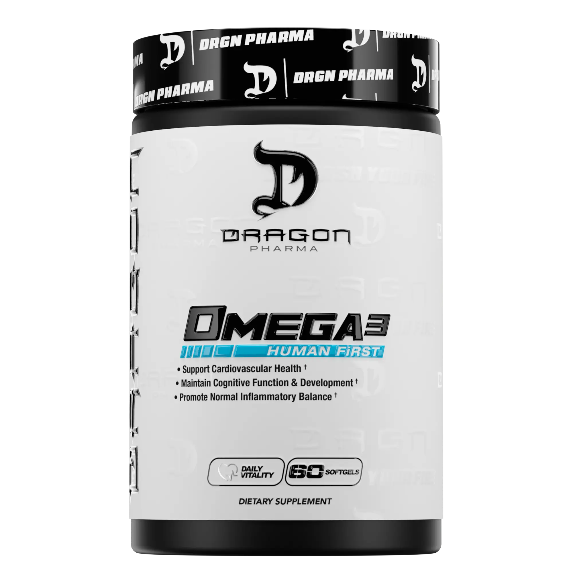 Dragon Pharma Omega 3 - EPA and DHA Supplement - 60 Softgel Capsules for Heart Health & Brain Support