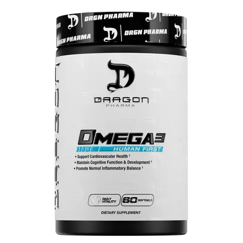 Dragon Pharma Omega 3 - EPA and DHA Supplement - 60 Softgel Capsules for Heart Health & Brain Support