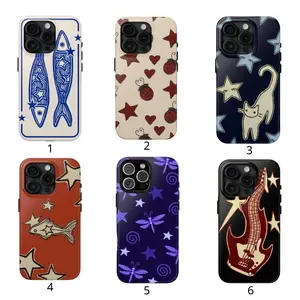 [AVAILABLE] Red Ladybug Stars Hearts Phone Case, Cute Y2K Art, Whimsical Bug Cool Girly for iPhone 11, 12, 13, 14, 15, 16, 17 Series & Galaxy Series – check our available sizes