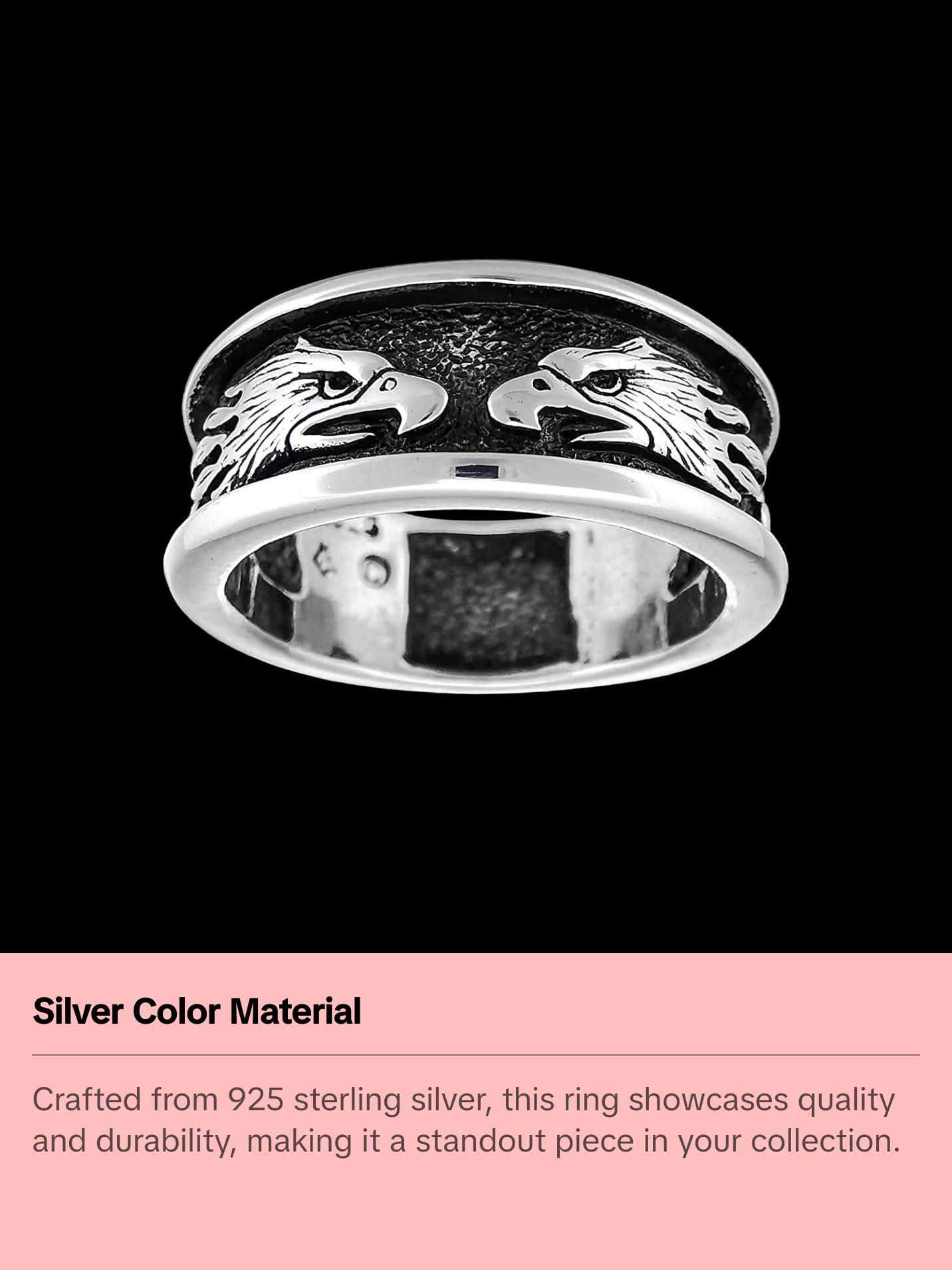 Sterling Silver Freedom Eagle Ring