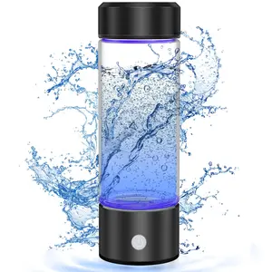 Hydrogen Water Bottle, Portable Rechargeable Hydrogen Water Bottle Generator for Home Travel Office Exercise, Black