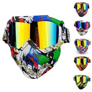 Windproof Full Face Mask with Anti-Glare UV Goggles, Outdoor Sports Mask for Cycling Skiing Motorcycle summerwins