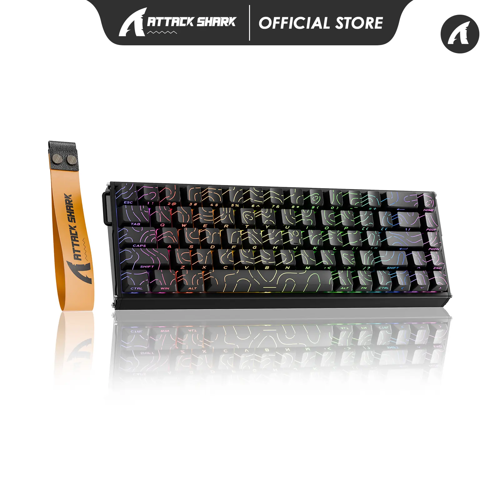 ATTACK SHARK X68MAX HE Wired Rapid Trigger Mechanical Creamy TKL RGB Gaming Keyboard with Full Aluminum CNC,8K Polling,0.005mm Accuracy,Hall Effect Magnetic Switch,NKRO,Driver for PC compact sohochic, Mechanical Kb