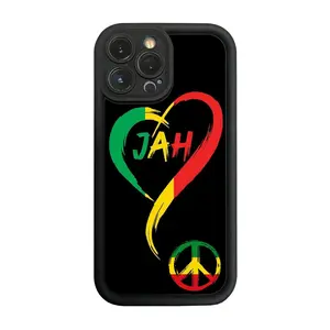 Phone Case: 1 PC Reggae Rasta Boombox Red Golden and Green Phone Case Reggae Buffer Protective Phone Case Suitable for iPhone Various Models 17 16 15 14 13 Pro Max Cover