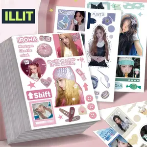 Korean Style Kpop Star Cut Film Stickers Set, Decorative Notebooks & Phone Wrapping Material, Perfect for Handmade Crafts