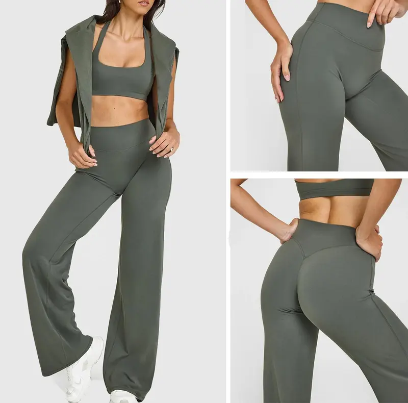 Pantaloni Yoga Athletic Works Donna Petite M Elasticizzati Con Coulisse - Marroni