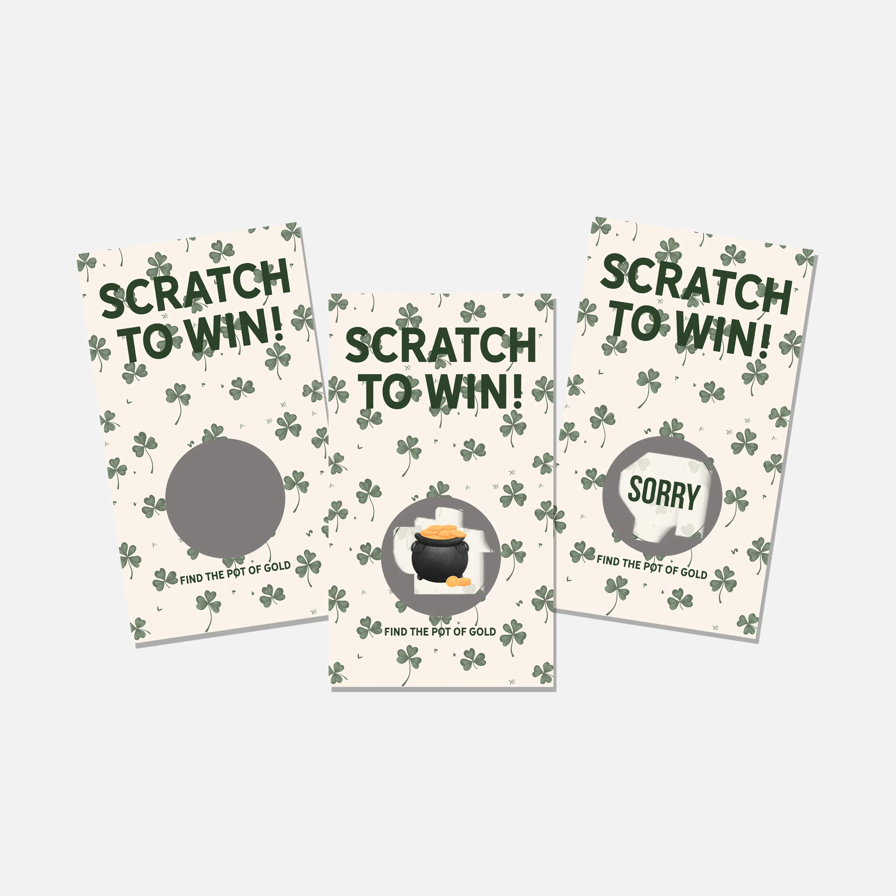 Clover Pot of Gold St. Patrick's Day Party Cards - 25 Cards