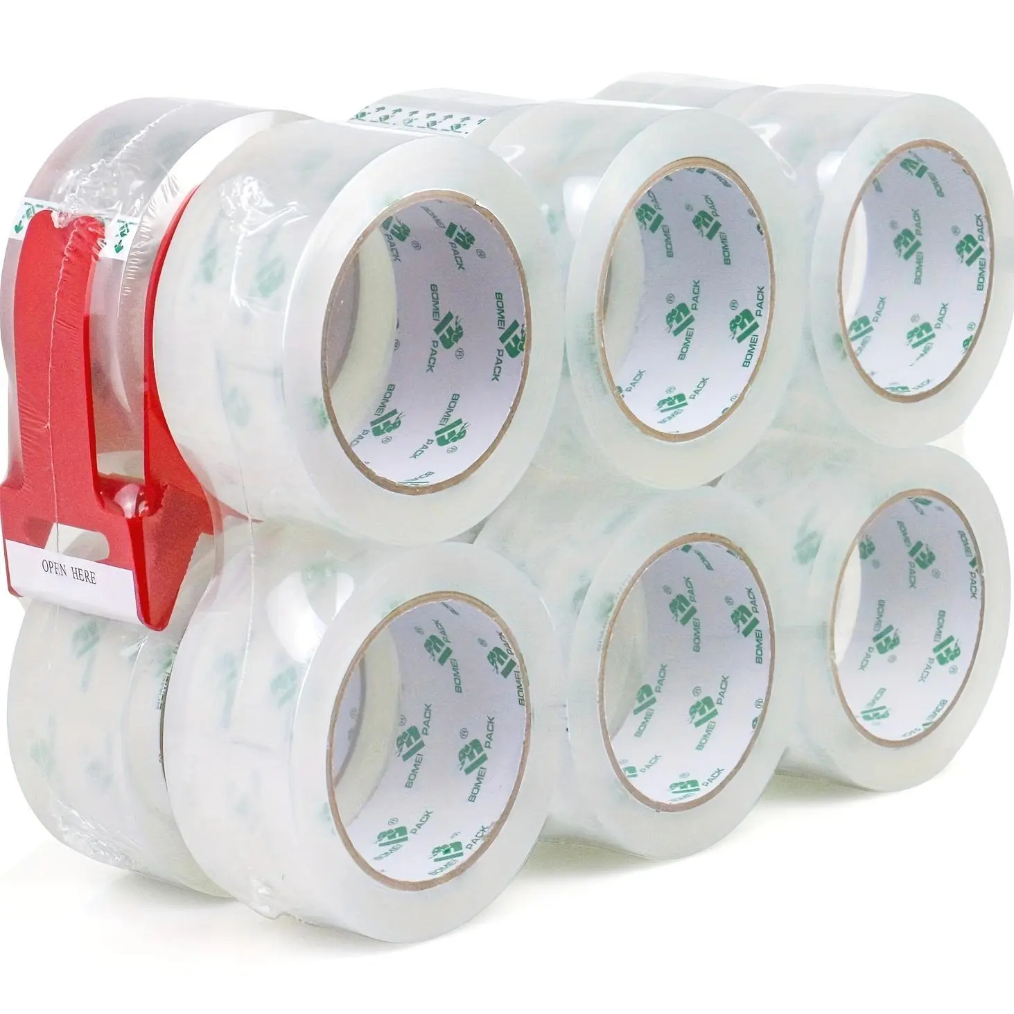 Heavy Duty Packing Tape 6 Rolls, 60 Yards Roll Carton Sealing Tape for Shipping Packaging Moving Office Storage