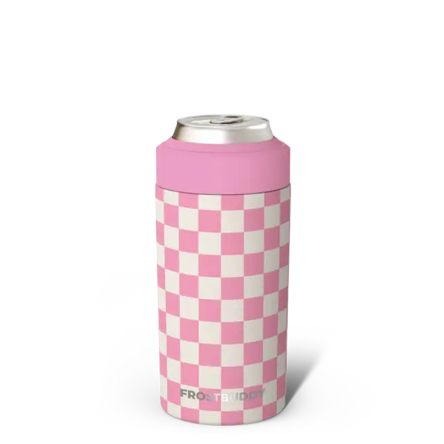 Frost Buddy Universal Buddy Pink Checkered koozie