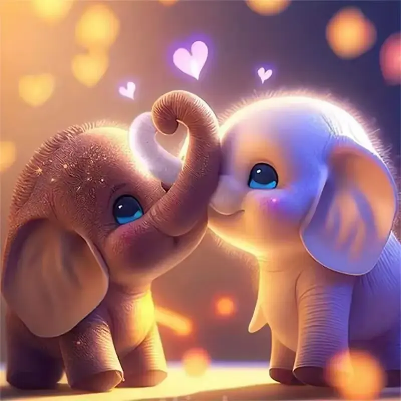 5D DIY Diamond Painting Elephant Embroidery New Series Decorative Art, Home Wall Decoration, Perfect for Home Decor, Diamond Painting Kit