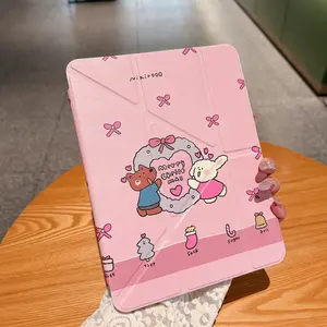 Suitable for the 2022 iPad 10th generation shell, ultra-thin protective cover with transparent back shell and smart Y-fold bracket, suitable for 10.9-inch iPad, including pencil holder, automatic wake-up/sleep function, providing ultimate protection
