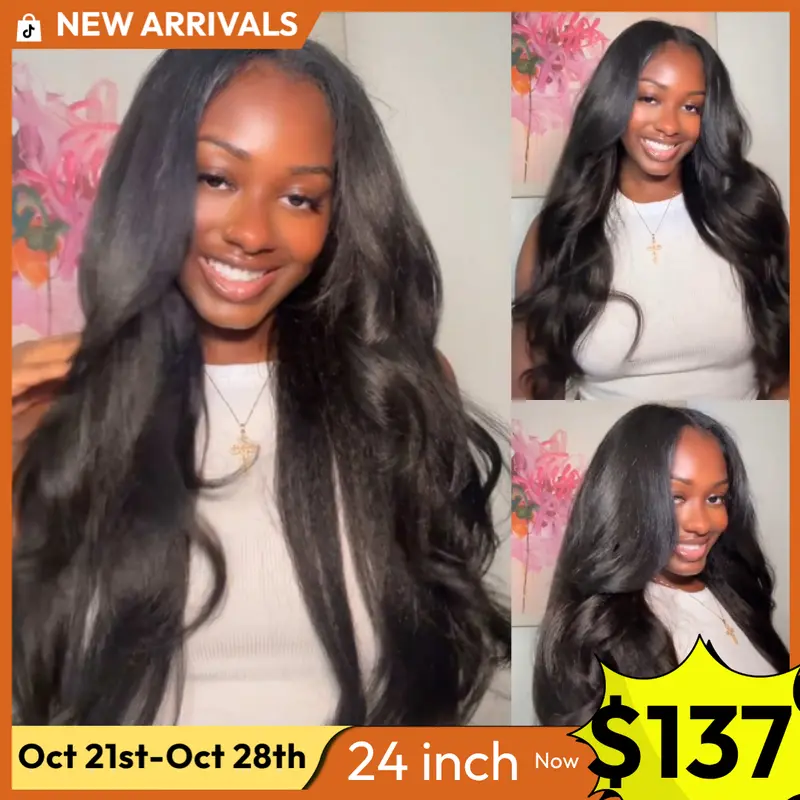 [Blend Natural]UNice Upgrade V Part Glueless Kinky Straight Human Hair Wig with Drawstring No Leave Out Beginner Friendly Easy to Install #black friday#sohochic#NewArrivals