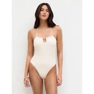 Cider Shaping U-neckline Cut Out One Piece Swimsuit