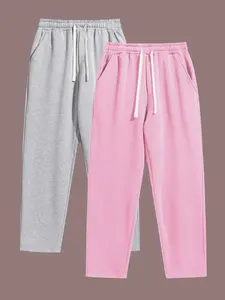 Versatile Casual Fleece, One-Piece Warmth Without Bulkiness, Perfect for Daily Wear & Outdoor Activities, Soft Comfy Sweatpants, Athleisure Style Bottoms