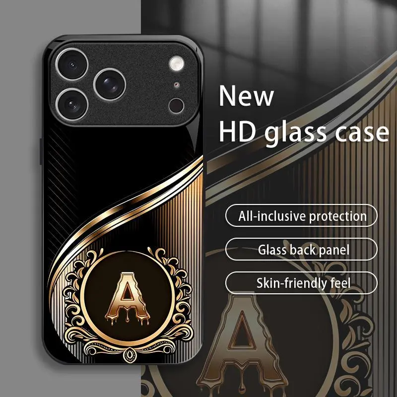Suitable for [iPhone 17 Pro Max] Brand New Personalized Acrylic Phone Case with Custom Letters — Ultra-Slim, Drop-Resistant, Scratch-Proof — Light Luxury Business Style — Premium Acrylic Material — Trendy & Stylish 996
