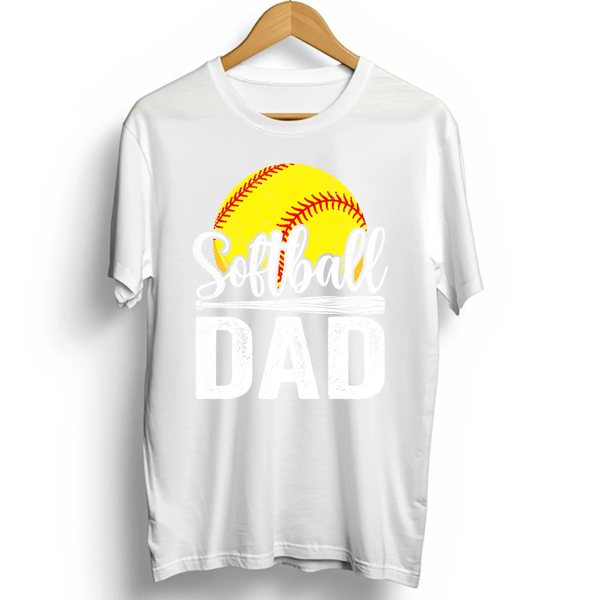 Softball Dad Direct To Film Print, DTF Print, Ready To Press Print For T-Shirts