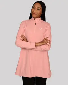 Fitted Training Top 1/4 Zip – Pink
