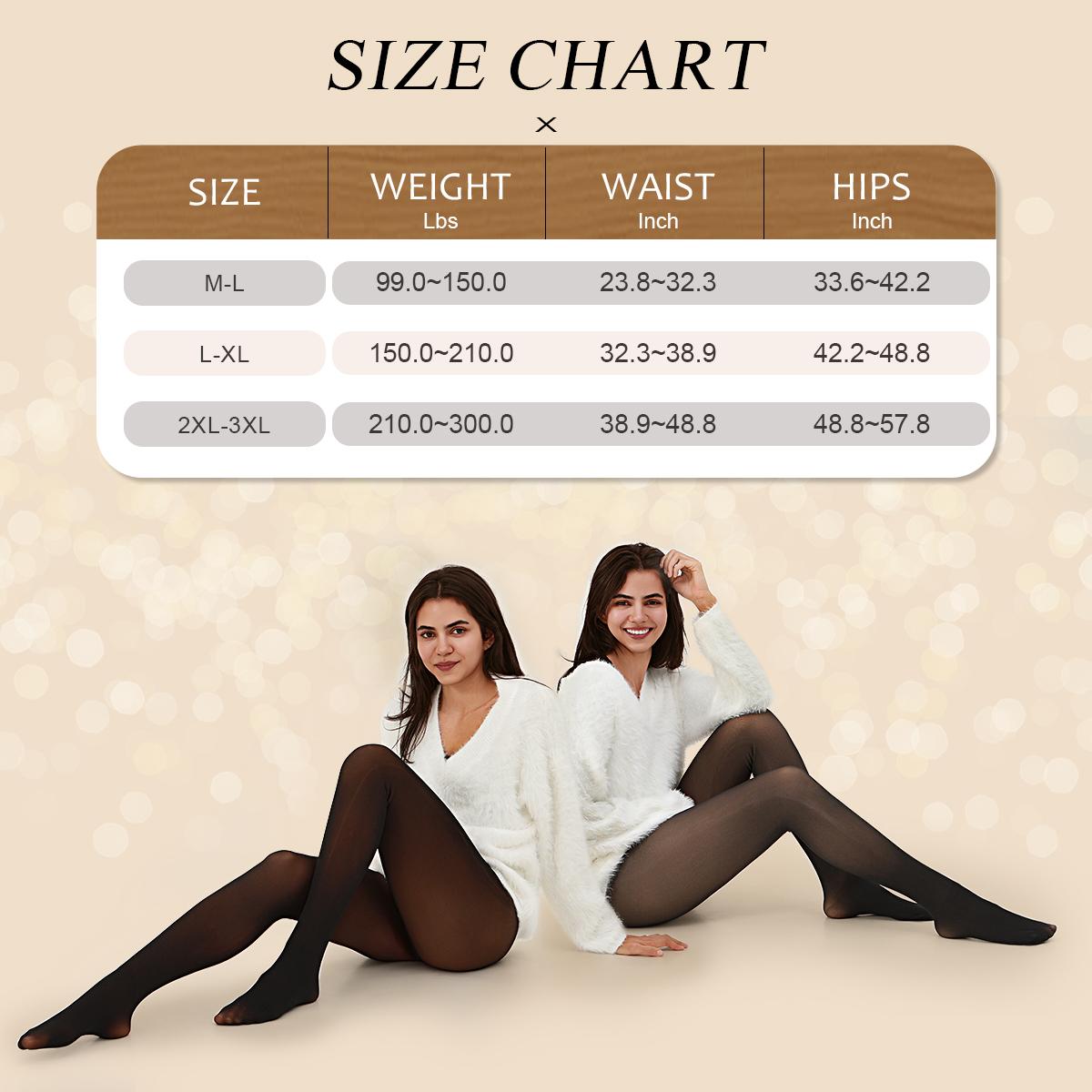 Tivira Fleece Lined Tights for Women - Original Fake Translucent Winter Thermal Leggings, High Waisted Snatched Tummy Control Magic Pantyhose, 5 Skin Tones, Size XS-3XL, Closed Foot, Thick Warm Sheer Look for Fall Winter, Compression Band One Seam