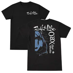 Salt Life OBX North Carolina T-Shirt, Coastal Map Graphic Tee, Outer Banks Beach Shirt, Ocean Lifestyle Gift