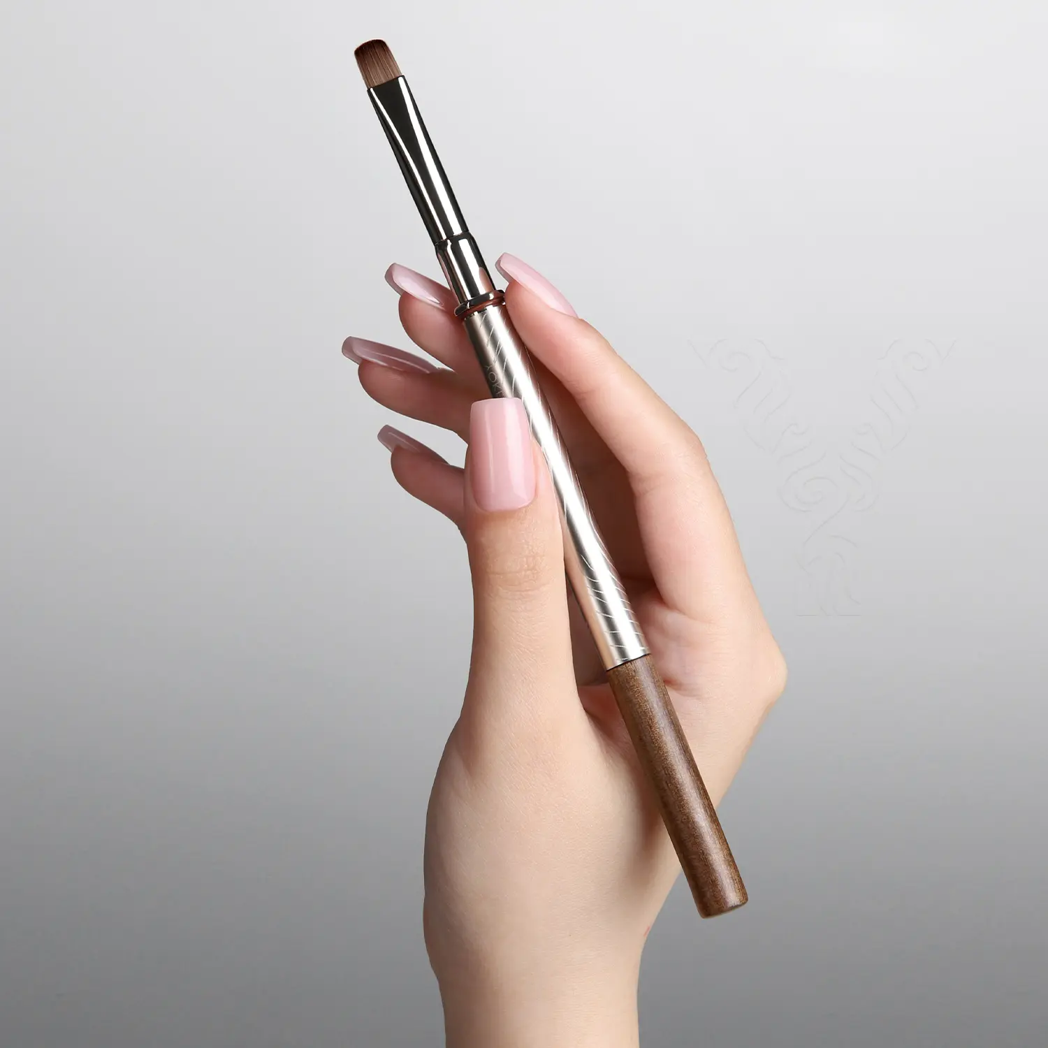 YOKEFELLOW EliteAlly Nail Art Brush EA02 Wide Round Nail Brush for Gel Nail Polish, Builder Gel & Polygel, Wide Round Brush Professional Nail Tool( EA02 WIDE ROUND )