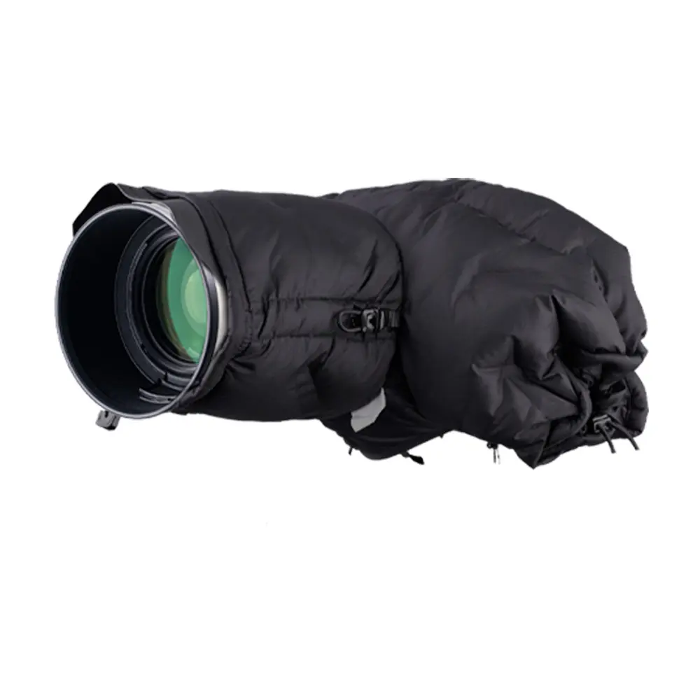 PGYTECH Polyester Duck Down Camera Cover - 35g Cold-Proof Warm Protection, Anti-Fog, Adjustable 150-450mm Double Sleeve Lens Cover, Odor Eliminator, Desiccant, Outdoor Photography Camera Accessories, Equipment Protection
