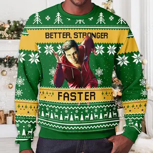 Six Million Dollar Man Ugly Christmas Sweater, Retro 80s Sweatshirt, Movie Shirt