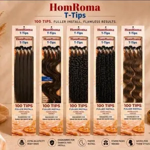 22” HomRoma T-Tips 100% Human Hair Crochet Extensions (PRE-ORDER)