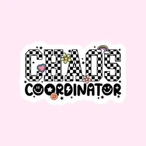 Chaos Coordinator Sticker - Die-Cut UV Waterproof Matte Vinyl Handmade in the USA 3-3.25 Inch