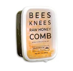 Bees Knees Raw Honeycomb | 100% Edible, All-Natural Gourmet Honeycomb in Double Sealed Packaging | Acacia Honey Comb with Sweet, Light Flavor | Foodie Gifts, Tea Gifts, Unique Gift Ideas (7 oz)